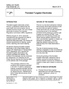 Fact Sheet No. 27<br>Thoriated Tungsten